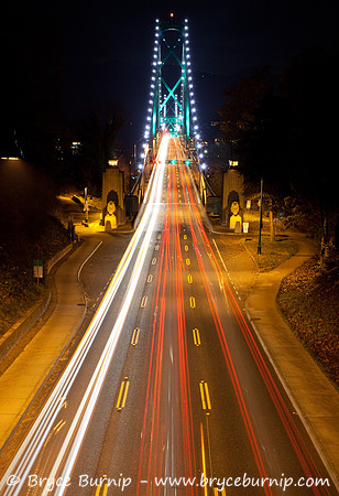 Vancouver, BC, Canada - Lions Gate Bridge from Stanley Park
