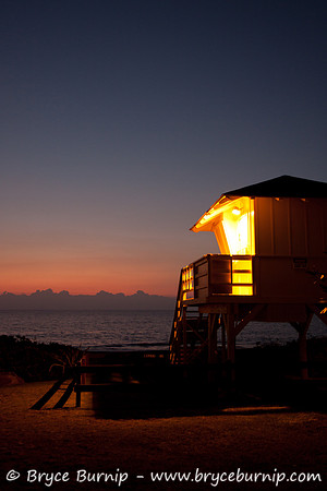 Maui, Hawaii, USA - Lifeguard hut at Kama'ole Beach Park II