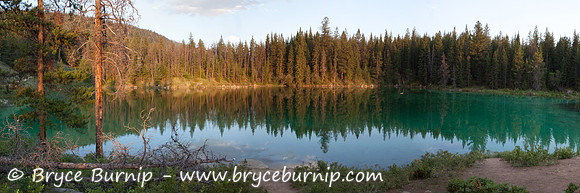 Jasper, AB - Jasper National Park, Valley of the five lakes at sunset