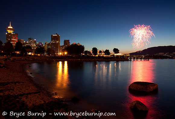 Vancouver, BC, Canada - Down Town Vancouver, 2009 Canada Day Fireworks